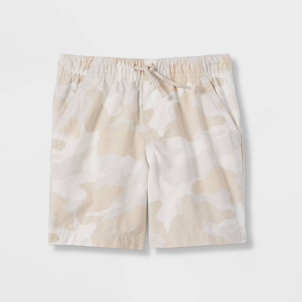 Cat & Jack Toddler Boys' Camo Woven Pull-On Shorts Cream 18M